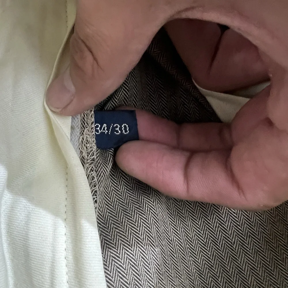 Vintage Polo Ralph Lauren Men's Houndstooth Double Pleated Dress Pants 34x30